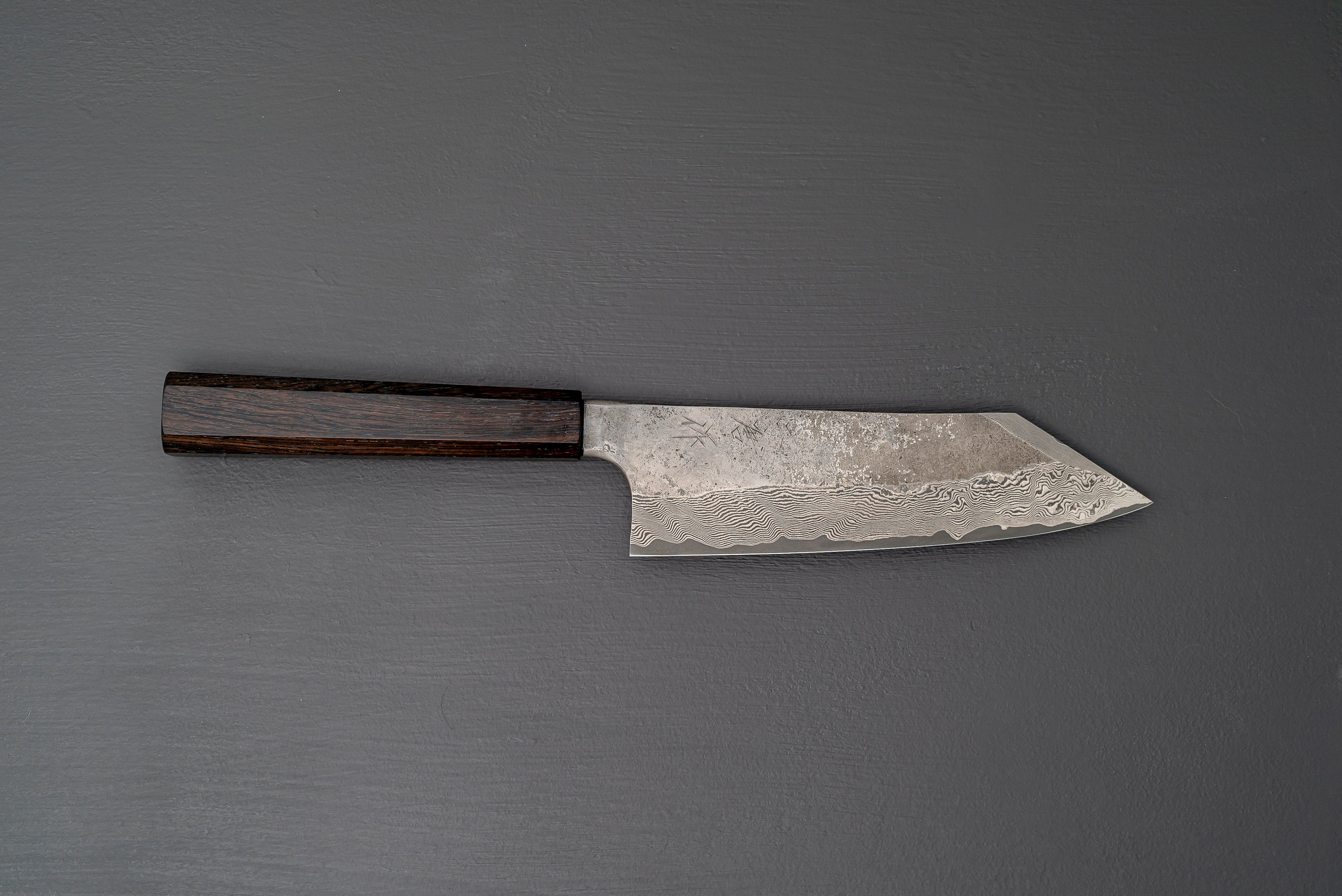 Nigara Hamono Silver3 Damascus Bunka 180mm - Thecooksedge