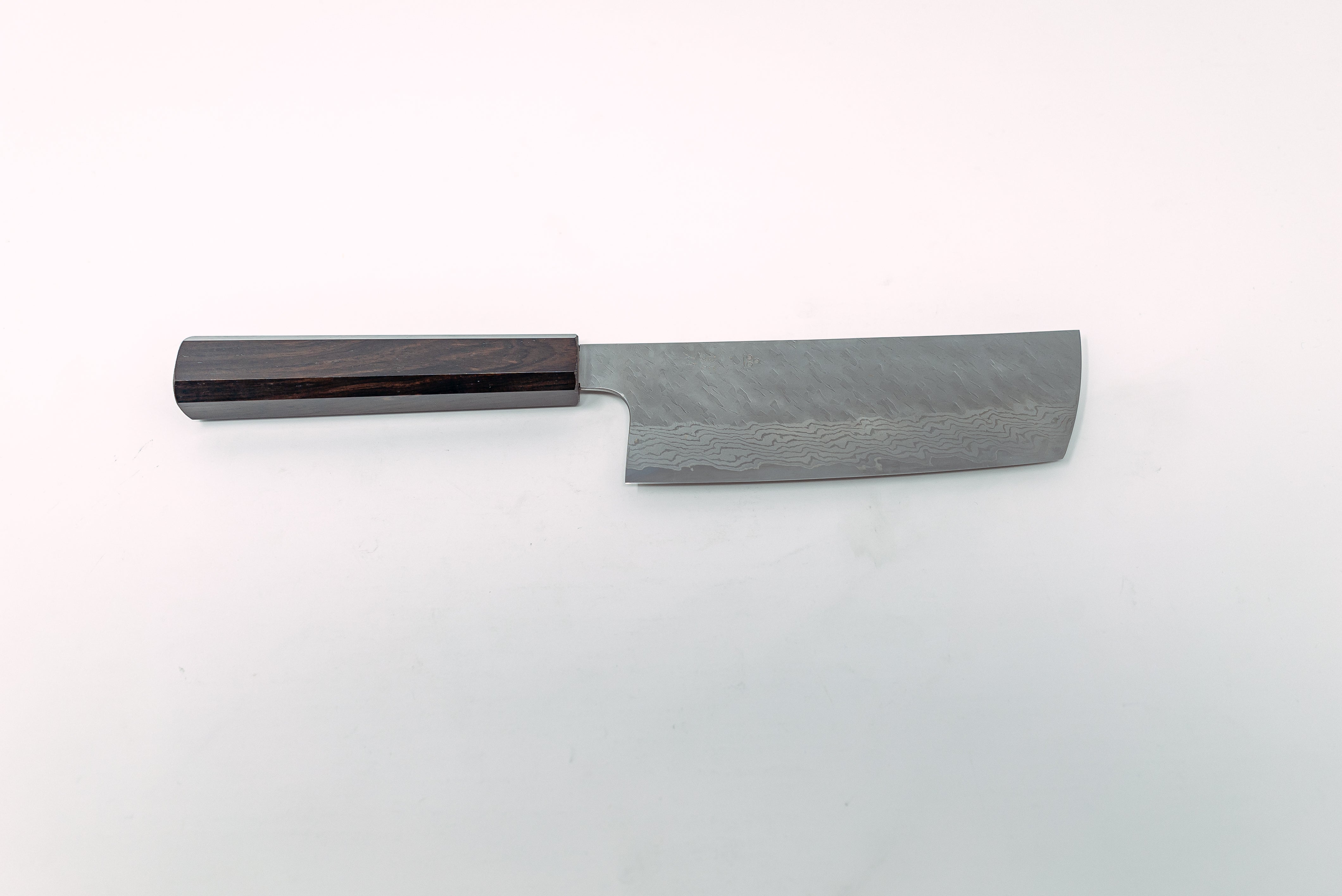 Nigara Hamono VG10 Migaki Tsuchime Damascus Nakiri 165mm - Thecooksedge