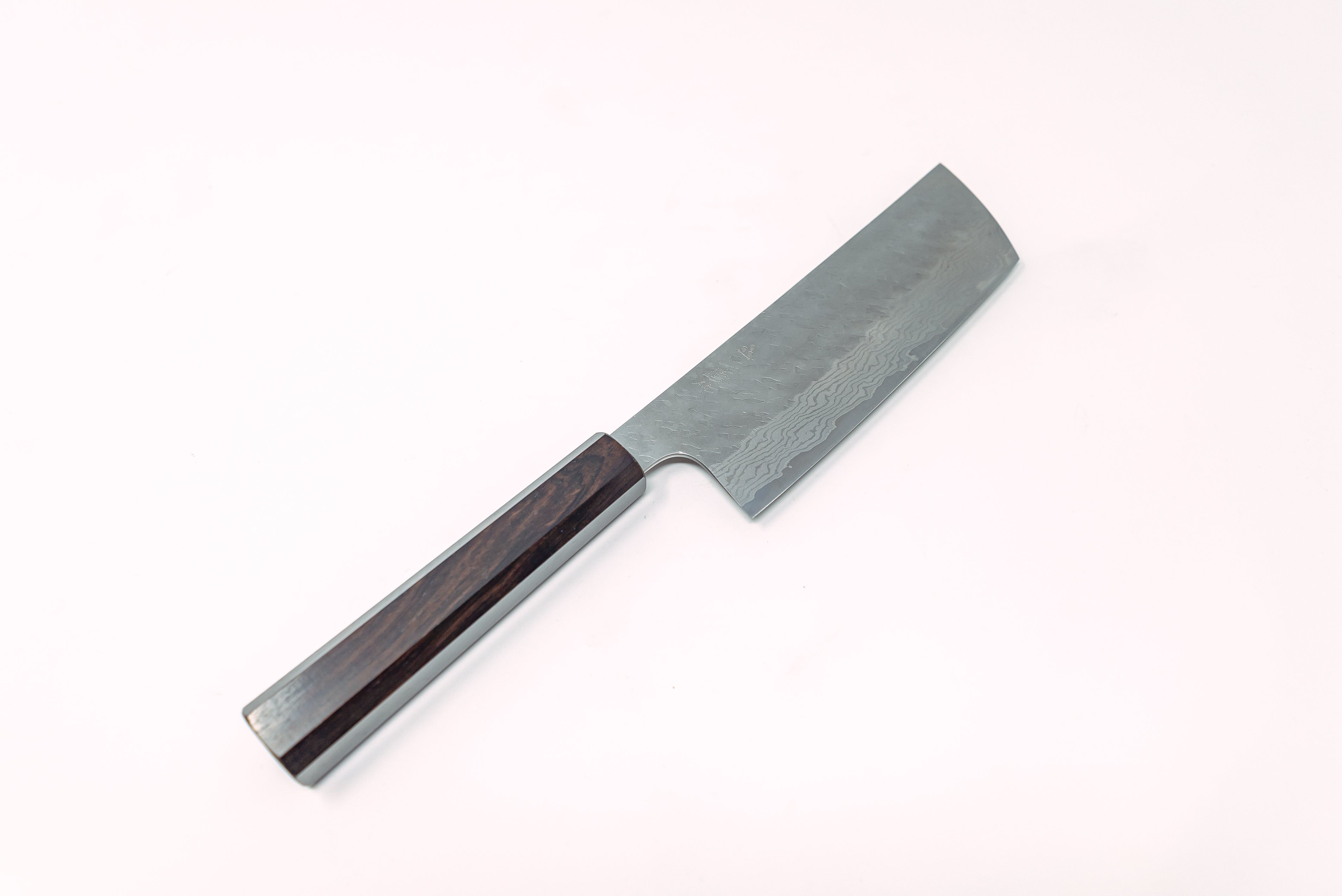 Nigara Hamono VG10 Migaki Tsuchime Damascus Nakiri 165mm - Thecooksedge