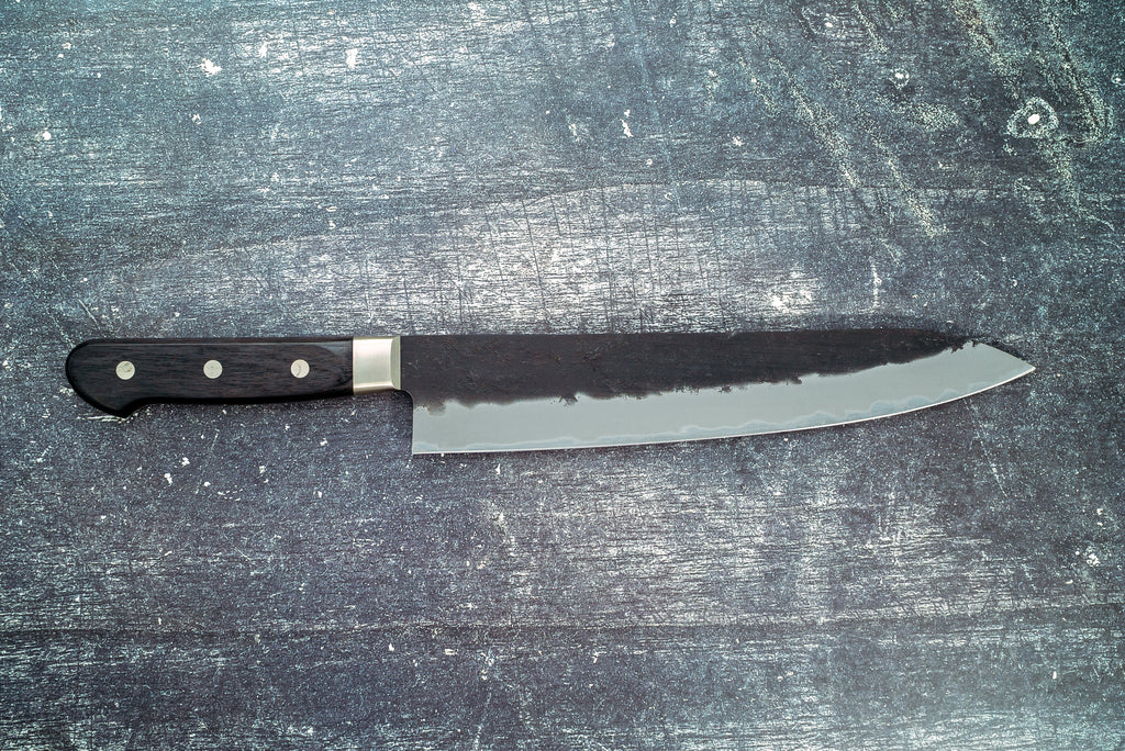 Sakai Kikumori BH-AS Gyuto 240mm w/Black Polywood Handle - Thecooksedge