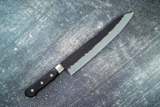 Sakai Kikumori BH-AS Gyuto 240mm w/Black Polywood Handle - Thecooksedge
