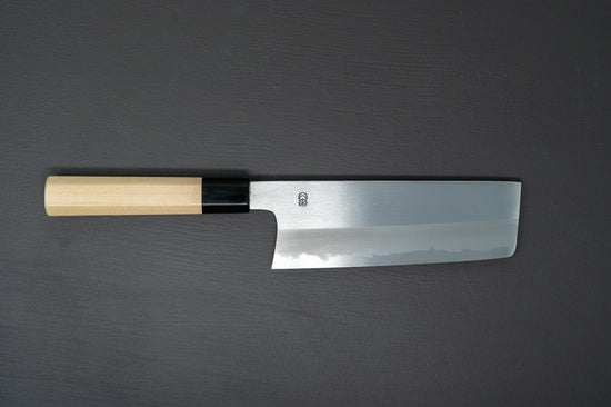 Sakai Kikumori Kikuzuki Kasumi Nakiri 180mm - Thecooksedge