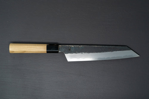 Sakai Kikumori Kikuzuki Kuro Kiritsuke Gyuto 240mm - Thecooksedge