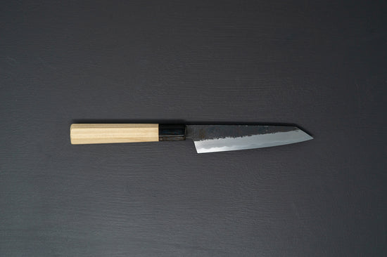 Sakai Kikumori Kikuzuki Kuro Kiritsuke Petty 135mm - Thecooksedge