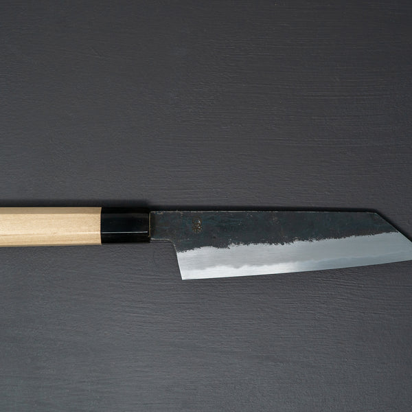Sakai Kikumori Kikuzuki Kuro Kiritsuke Santoku 180mm - Thecooksedge