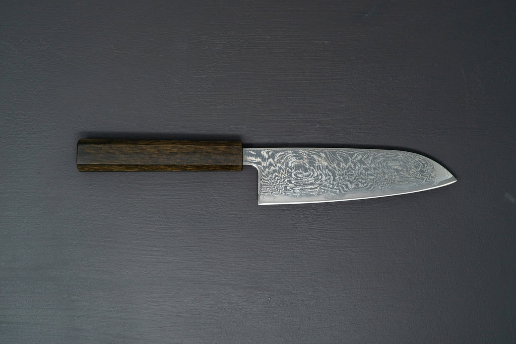 Sakai Kikumori Nami Santoku 165mm - Thecooksedge