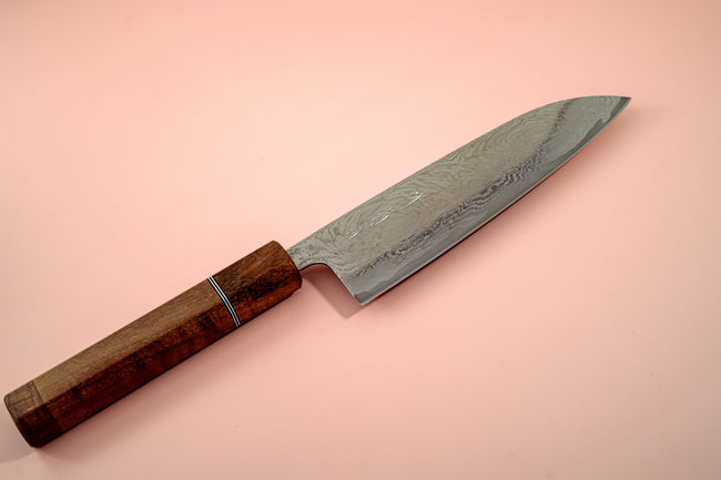 Sakai Kikumori Nami Santoku 165mm - Thecooksedge