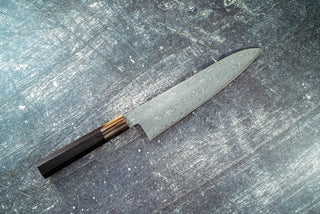 Sakai Kikumori Nakagawa SPG Strix Damascus Gyuto 210mm - Thecooksedge