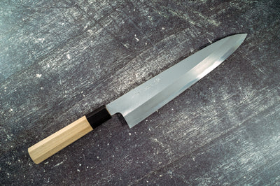 Sakai Kikumori Nakagawa Stainless Clad W1 Gyuto 240mm - Thecooksedge