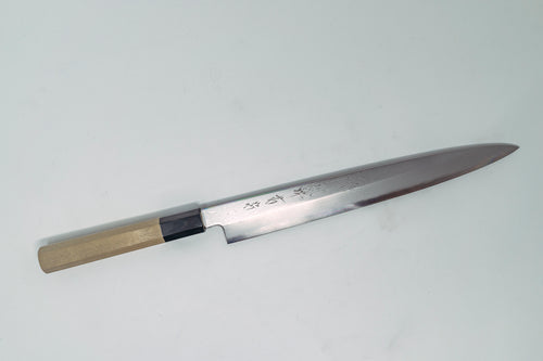 Sakai Kikumori VG10 Damascus Yanagiba 270mm w/ Magnolia handle - Thecooksedge