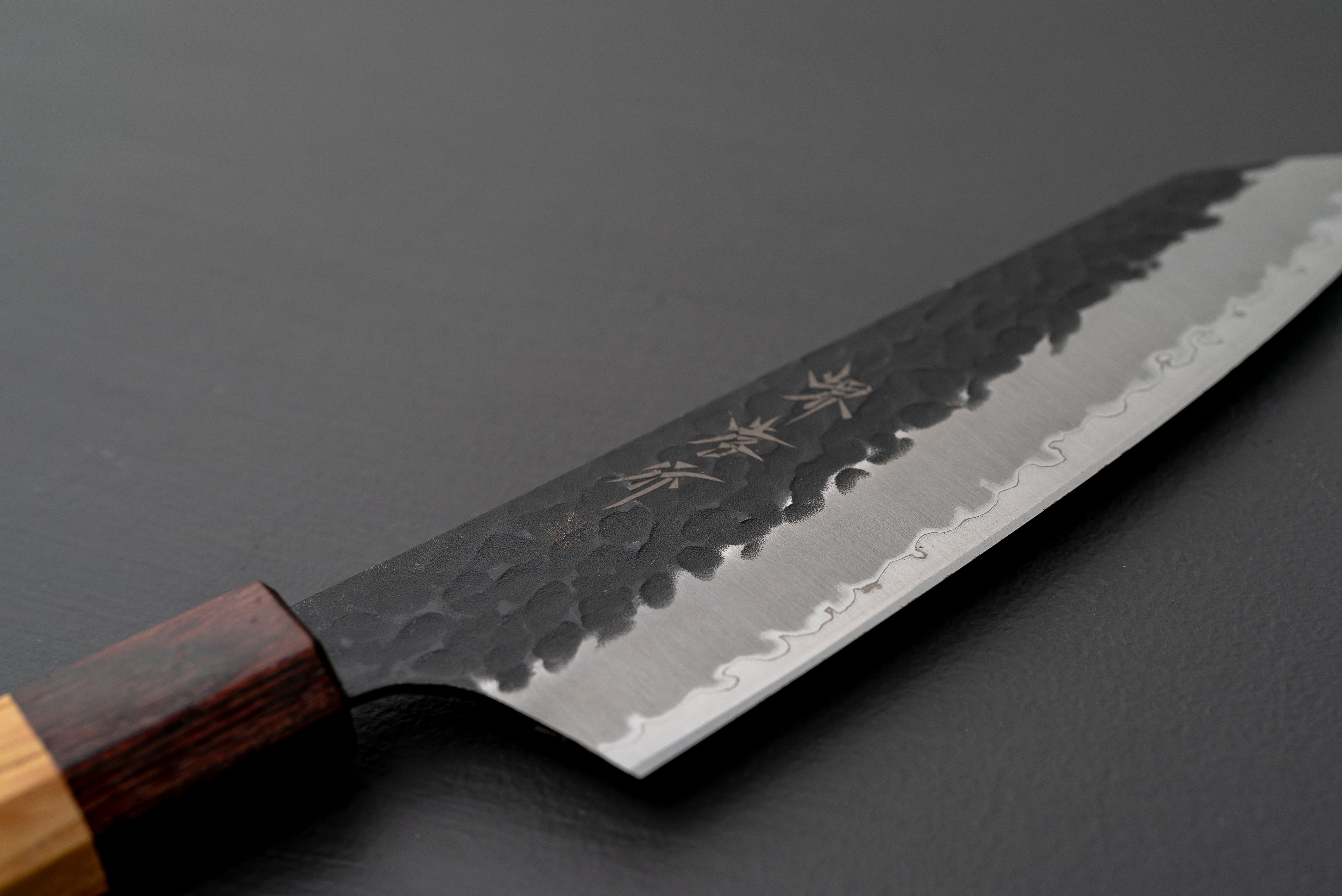 Sakai Takayuki AS Kurouchi Kengata Santoku 160mm - Thecooksedge
