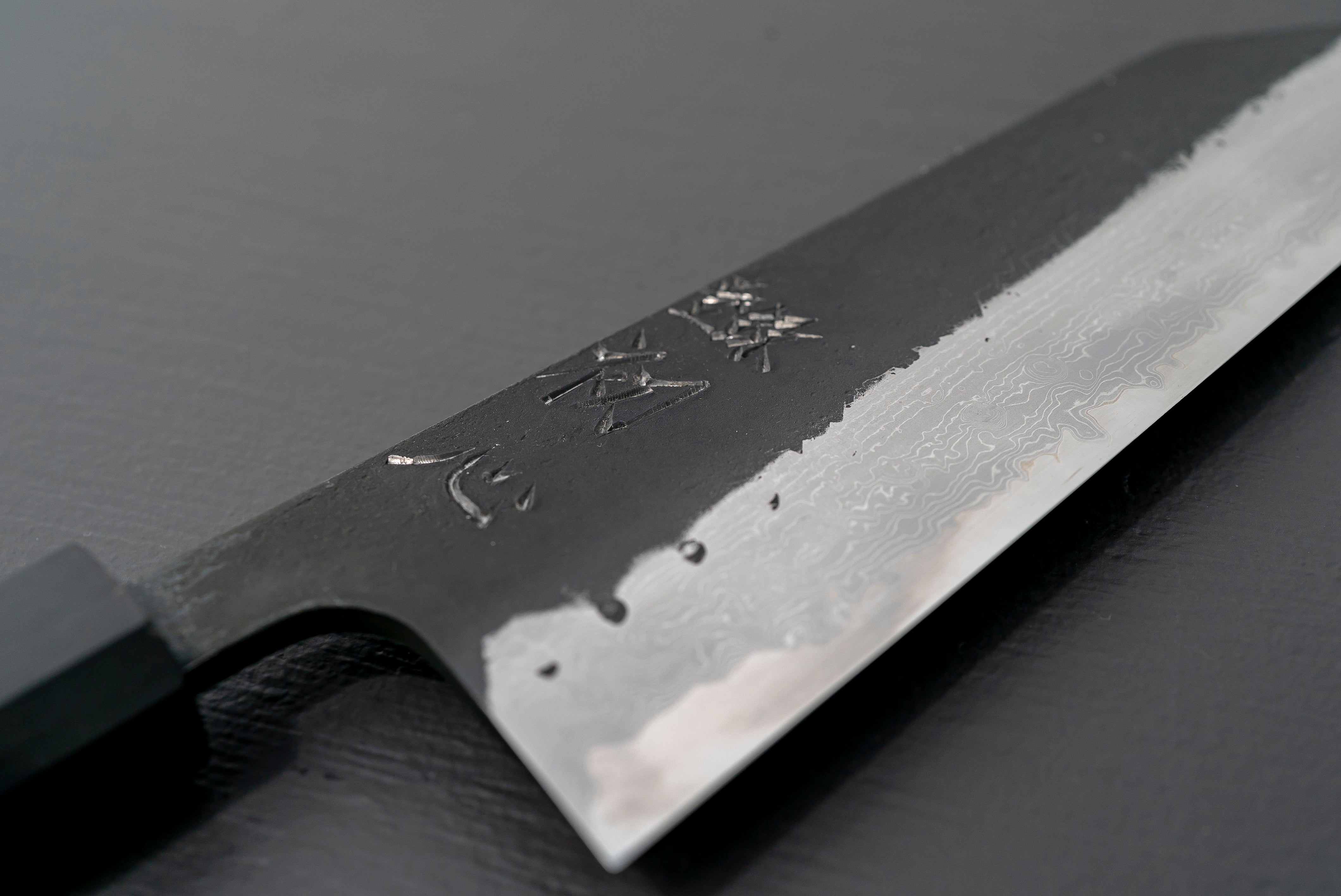 Hatsukokoro Shinkiro AS Kurouchi Damascus Bunka 165mm - Thecooksedge