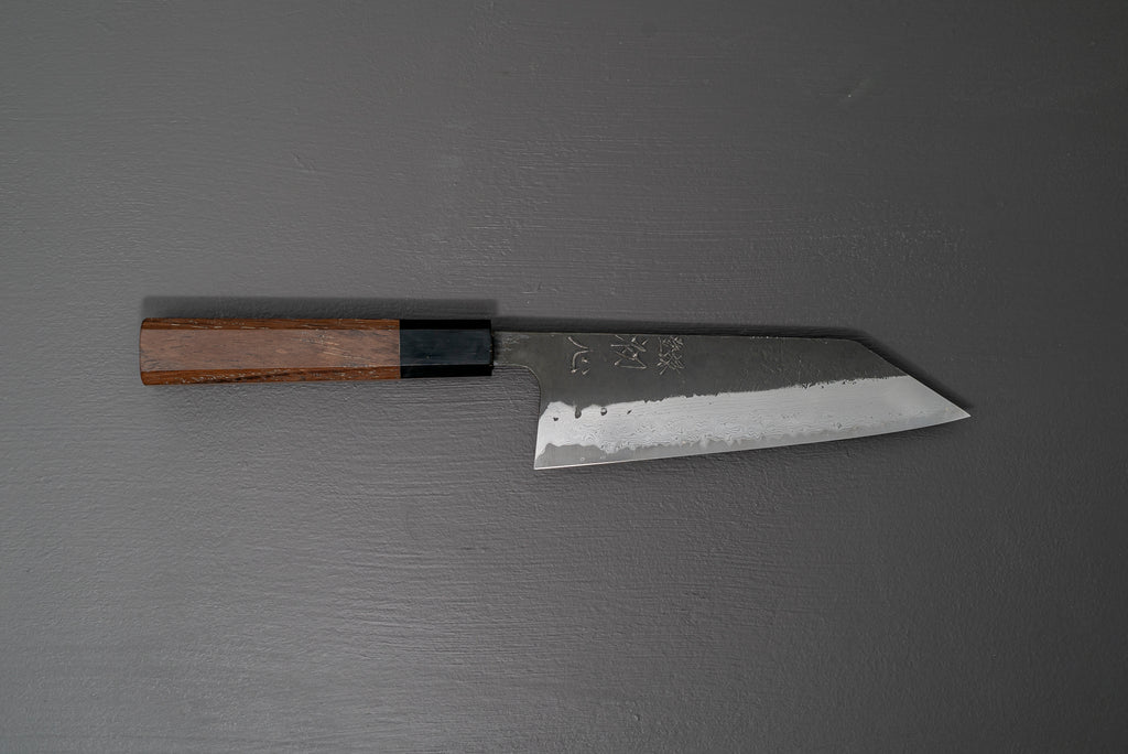 Hatsukokoro Shinkiro AS Kurouchi Damascus Bunka 165mm - Thecooksedge