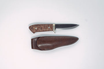 Takeda NAS Moriya Sheath Knife w/Rosewood Burl Handle - Thecooksedge