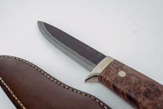 Takeda NAS Moriya Sheath Knife w/Rosewood Burl Handle - Thecooksedge