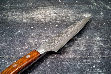 Takeshi Saji R2 Damascus Petty 130mm w/Ironwood Handle