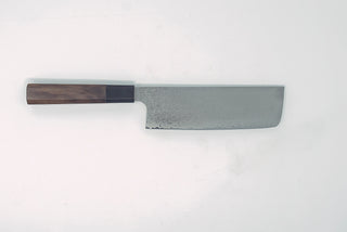 Hatsukokoro Ginyo Silver 3 Damascus Nakiri 170mm - Thecooksedge
