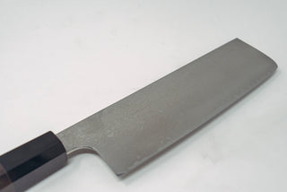 Hatsukokoro Ginyo Silver 3 Damascus Nakiri 170mm - Thecooksedge