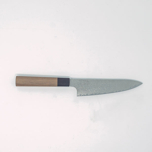 Hatsukokoro Ginyo Silver 3 Damascus Petty 150mm - Thecooksedge