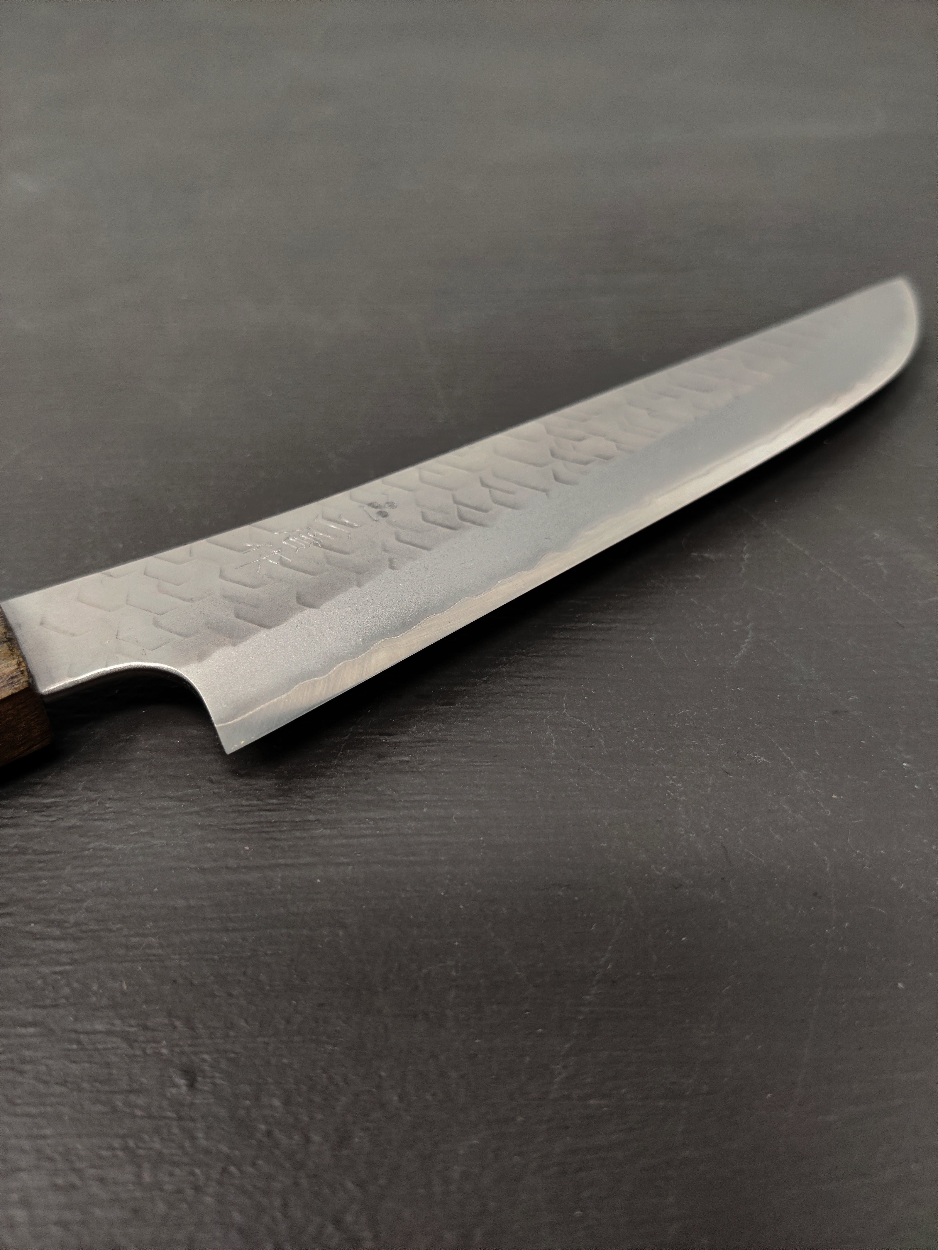 Nigara Hamono SG2 Migaki Tsuchime Butcher Knife 170mm w/Bubinga Handle - Thecooksedge