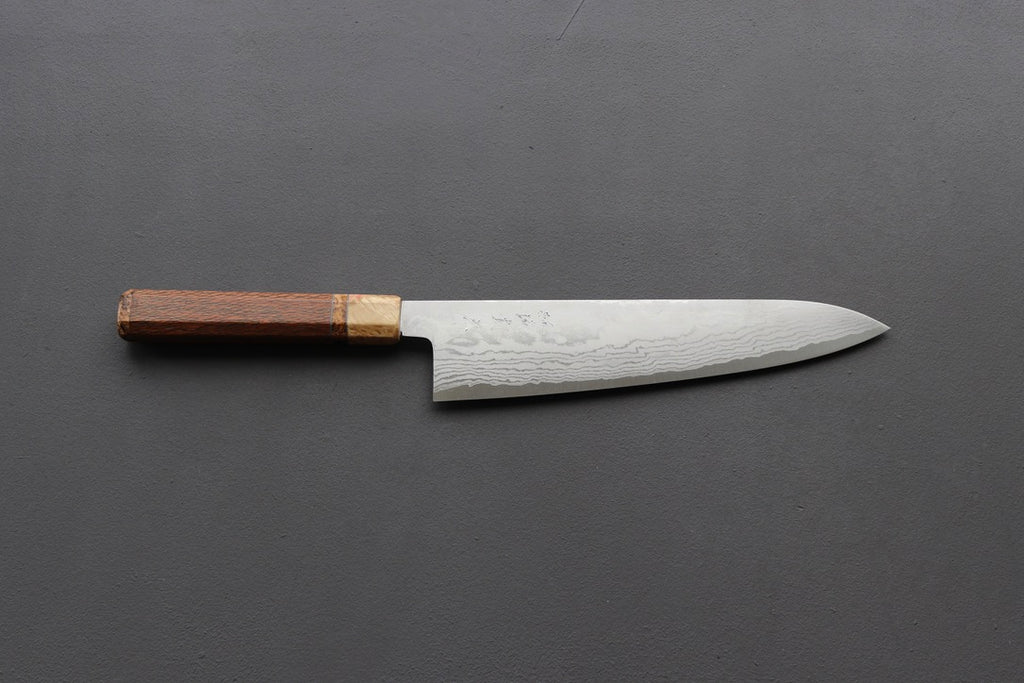 Shigeki Tanaka VG10 Damascus Gyuto 240mm w/Custom Handle - Thecooksedge