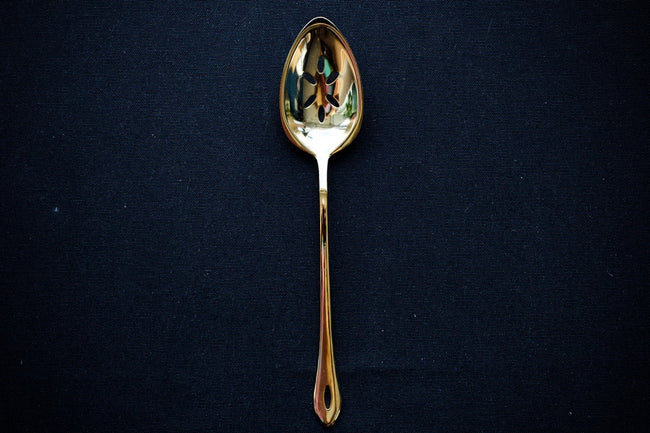 Gestura 00 Gold Slotted Kitchen Spoon - Thecooksedge