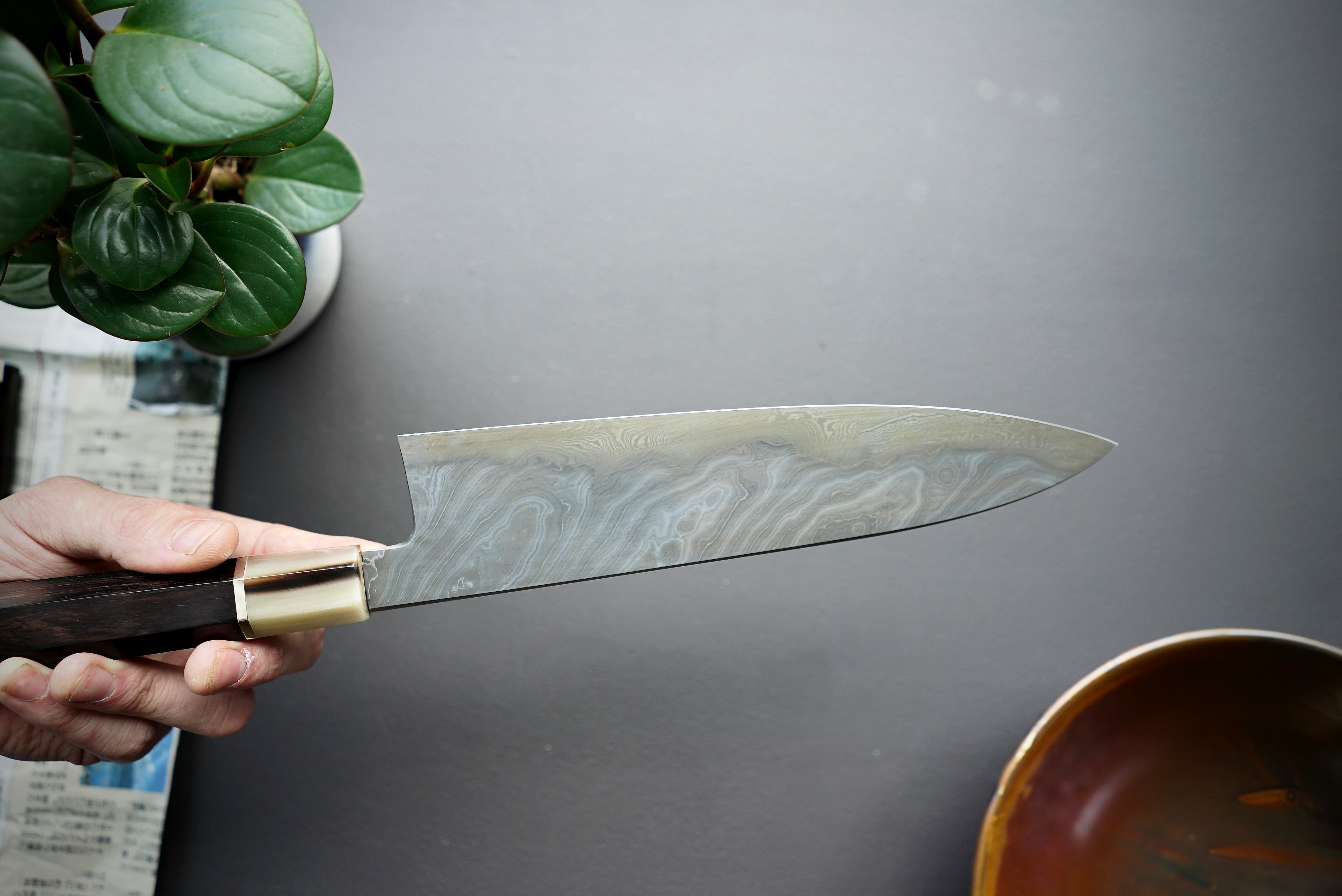 Shoichi Hashimoto Yuzan Damascus Gyuto 240mm - Thecooksedge