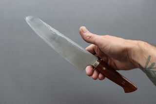 Yoshihiro Yauji Blue #2 Damascus Kiritsuke Gyuto 210mm - Thecooksedge