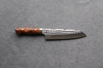 Yoshimi Kato SG2 Tsuchime Santoku - Thecooksedge