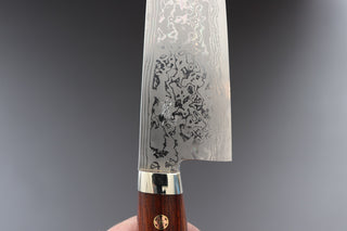 Yoshihiro Yauji Blue #2 Damascus Kiritsuke Gyuto 180mm - Thecooksedge