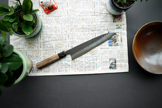 Shinkiro AS Damascus Kurouchi Tsuchime Gyuto 240mm - Thecooksedge