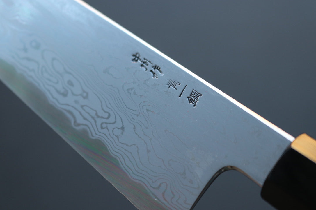 Nakagawa x Myojin Blue #1 Damascus Kiritsuke Gyuto 240mm - Thecooksedge