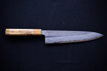 Yoshikazu Tanaka White#1 Damascus Gyuto 240mm w/Spalted Maple Handle - Thecooksedge