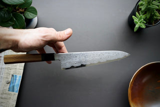 Nakagawa x Myojin Blue #1 Damascus Gyuto 210mm - Thecooksedge