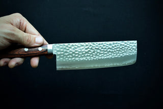 Masutani VG1 Tsuchime Nakiri 165mm Red Handle - Thecooksedge