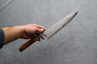 Hatsukokoro Hyomon Damascus Gyuto 240mm - Thecooksedge