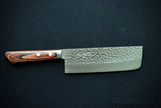 Masutani VG1 Tsuchime Nakiri 165mm Red Handle - Thecooksedge
