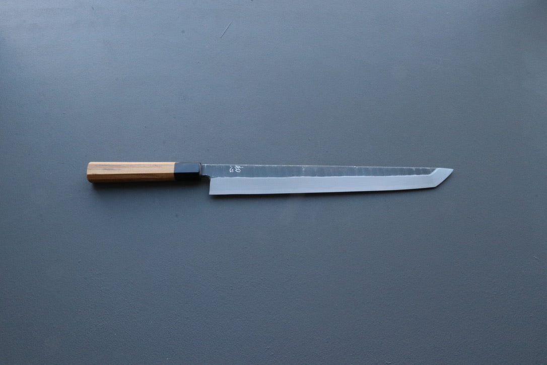 Hatsukokoro Single Bevel Kurouchi Sakimaru Yanagiba 330mm - Thecooksedge