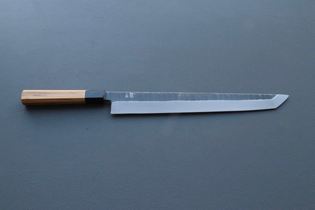 Hatsukokoro Single Bevel Kurouchi Sakimaru Yanagiba 330mm - Thecooksedge