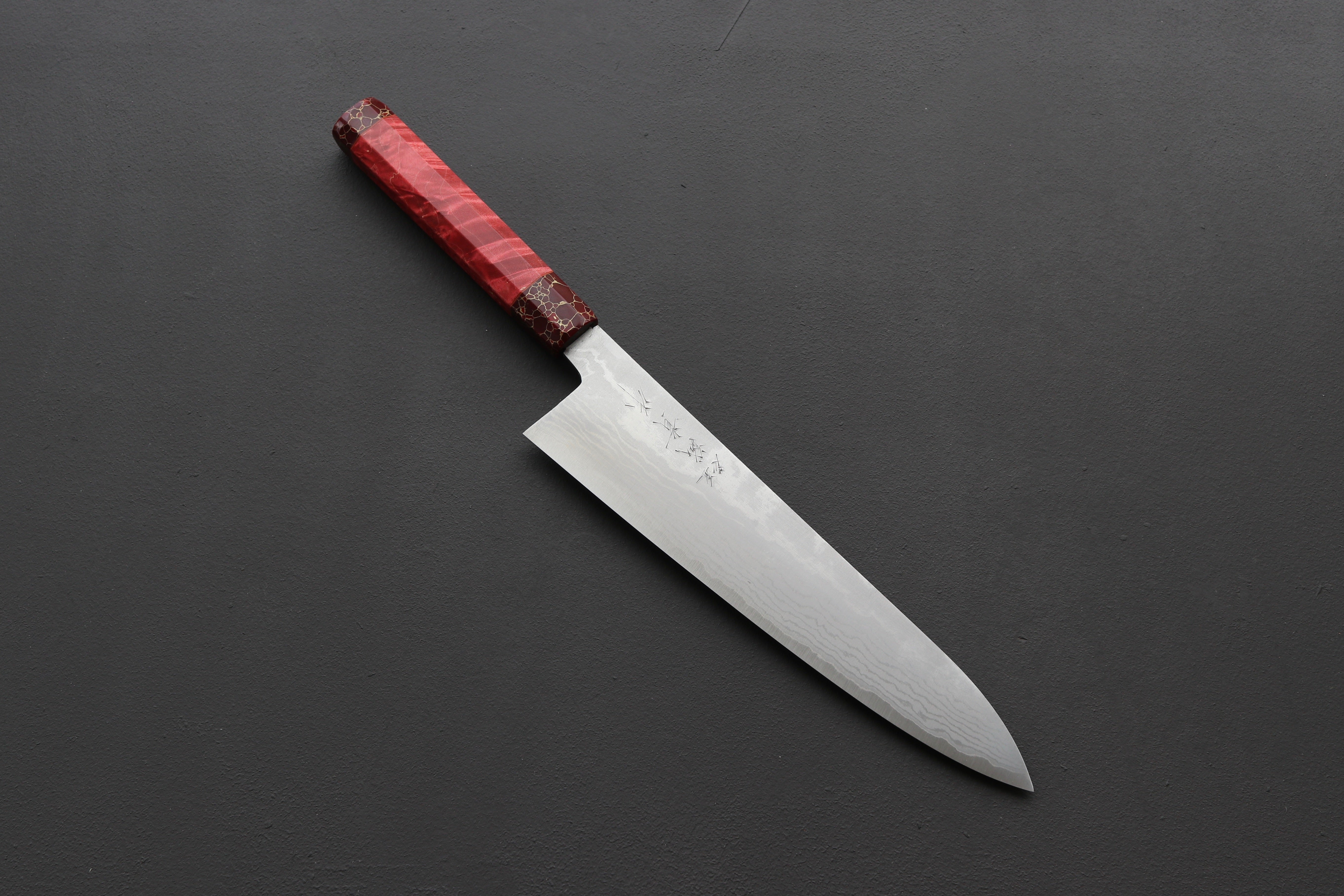 Shigeki Tanaka VG10 Damascus Gyuto 240mm w/Custom Handle - Thecooksedge
