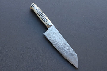 Takeshi Saji R2 Damascus Mirror Finish Bunka 180mm - Thecooksedge
