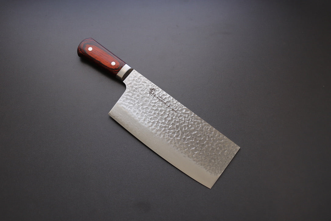 Sakai Takayuki 33 Layer Damascus Chinese cleaver - Thecooksedge