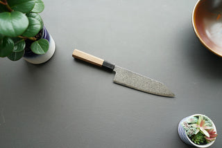 Hatsukokoro Sunaarashi Kurozome Damascus Bunka 180mm - Thecooksedge