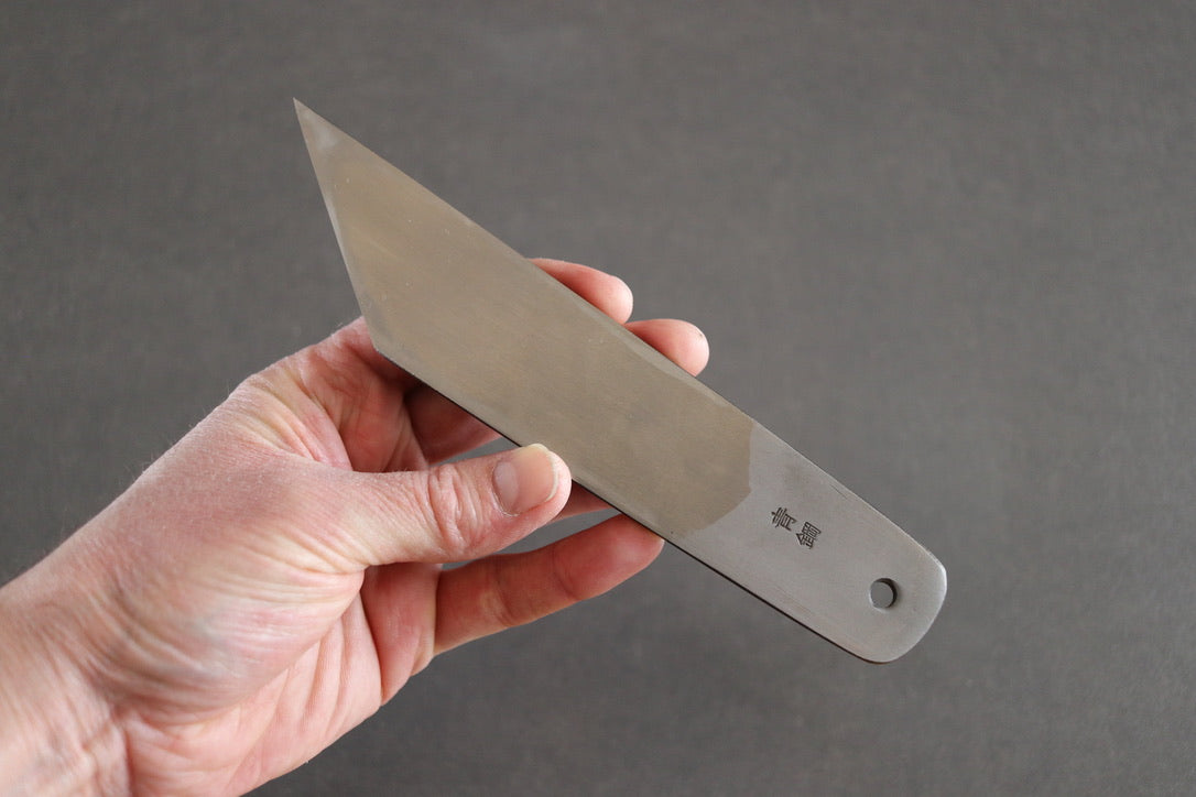 Sakai Kikumori Yoshikazu Tanaka Gokujyo Osaka-saki Unagi (Eel) knife Wide - Thecooksedge