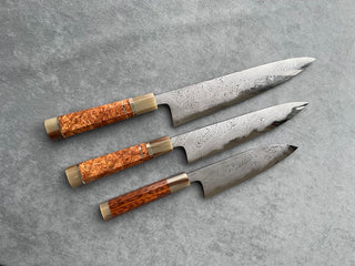 Hatsukokoro Hyomon Damascus Gyuto 240mm - Thecooksedge