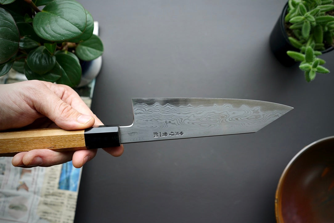 Nakagawa x Myojin Blue #1 Damascus Bunka 180mm - Thecooksedge