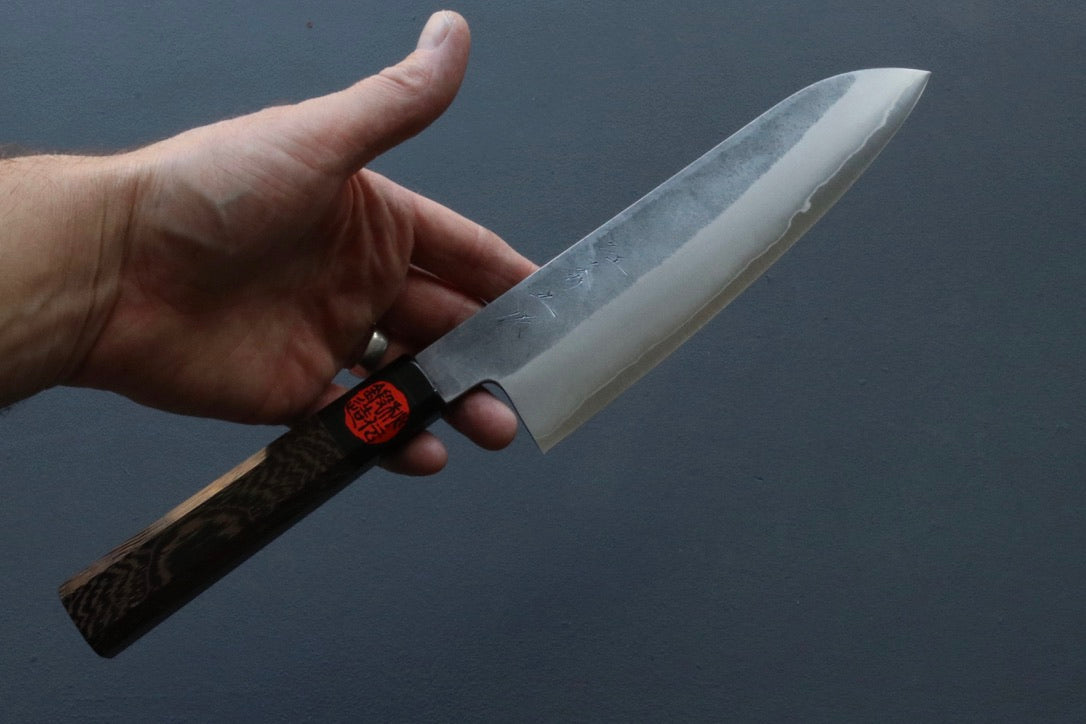 Shigeki Tanaka Nashiji Santoku 180mm - Thecooksedge