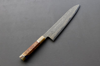 Nigara Hamono Blue2 Wrought Iron Clad Damascus Gyuto 270mm - Thecooksedge
