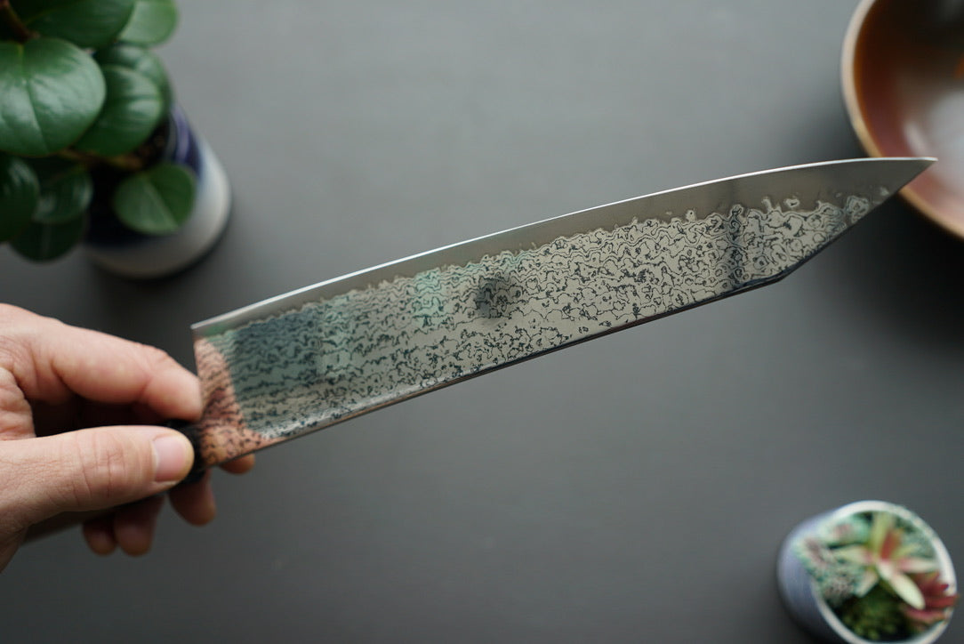 Hatsukokoro Sunaarashi Kurozome Damascus Kiritsuke Gyuto 240mm - Thecooksedge