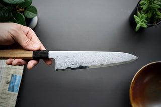 Nakagawa x Myojin Blue #1 Damascus Gyuto 210mm - Thecooksedge